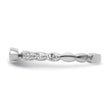 14k White Gold Stackable Expressions Aquamarine and Diamond Ring - Birthstone Company