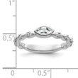 14k White Gold Stackable Expressions White Topaz and Diamond Ring - Birthstone Company