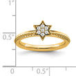 14k Stackable Expressions Diamond Star Ring - Birthstone Company