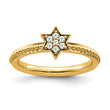 14k Stackable Expressions Diamond Star Ring - Birthstone Company