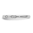 14k White Gold Stackable Expressions White Topaz and Diamond Ring - Birthstone Company