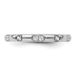 14k White Gold Stackable Expressions White Topaz and Diamond Ring - Birthstone Company