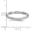 14k White Gold Stackable Expressions White Topaz and Diamond Ring - Birthstone Company