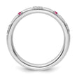 14k White Gold Stackable Expressions Pink Tourmaline and Dia. Ring - Birthstone Company
