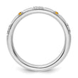 14k White Gold Stackable Expressions Citrine and Diamond Ring - Birthstone Company