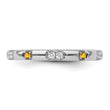14k White Gold Stackable Expressions Citrine and Diamond Ring - Birthstone Company
