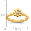 14k Stackable Expressions Diamond Flower Ring - Birthstone Company