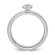 14k White Gold Stackable Expressions Diamond Star Ring - Birthstone Company