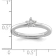 14k White Gold Stackable Expressions Diamond Star Ring - Birthstone Company