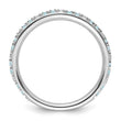 14k White Gold Stackable Expressions Aquamarine and Diamond Ring - Birthstone Company