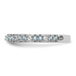 14k White Gold Stackable Expressions Aquamarine and Diamond Ring - Birthstone Company