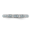 14k White Gold Stackable Expressions Aquamarine and Diamond Ring - Birthstone Company