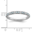 14k White Gold Stackable Expressions Aquamarine and Diamond Ring - Birthstone Company