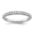 14k White Gold Stackable Expressions White Topaz and Dia. Ring