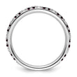 14k White Gold Stackable Expressions Rhodolite Garnet and Dia. Ring - Birthstone Company