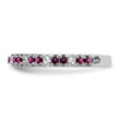 14k White Gold Stackable Expressions Rhodolite Garnet and Dia. Ring - Birthstone Company