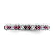 14k White Gold Stackable Expressions Rhodolite Garnet and Dia. Ring - Birthstone Company