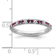 14k White Gold Stackable Expressions Rhodolite Garnet and Dia. Ring - Birthstone Company