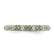 14k White Gold Stackable Expressions Peridot and Diamond Ring - Birthstone Company