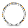 14k White Gold Stackable Expressions Citrine and Diamond Ring - Birthstone Company