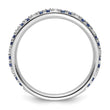 14k White Gold Stackable Expressions Cr.Sapphire and Diamond Ring - Birthstone Company