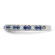 14k White Gold Stackable Expressions Cr.Sapphire and Diamond Ring - Birthstone Company