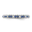 14k White Gold Stackable Expressions Cr.Sapphire and Diamond Ring - Birthstone Company