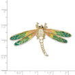 14K Multi-Color Enamel Dragonfly Charm