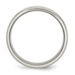 Stainless Steel Ridged Edge 7mm Polished Band - Birthstone Company