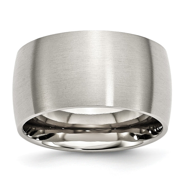 Stainless Steel 12mm Brushed Band - Birthstone Company