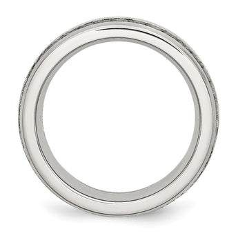 Stainless Steel 7mm Double Row CZ Ring - Birthstone Company