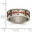 Stainless Steel Brown IP-plated Crosses Ring - Birthstone Company