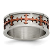Stainless Steel Brown IP-plated Crosses Ring - Birthstone Company