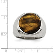 Stainless Steel Tiger's Eye Ring - Birthstone Company