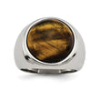 Stainless Steel Tiger's Eye Ring - Birthstone Company