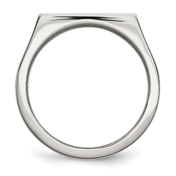 Black & White Diamond Men's Ring in Stainless Steel - Birthstone Company