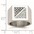 Black & White Diamond Men's Ring in Stainless Steel - Birthstone Company