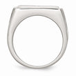 Stainless Steel Diamond Themed Ring with Polished Finish
