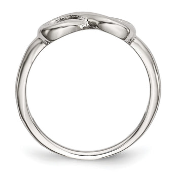 Stainless Steel Polished Infinity Symbol Ring - Birthstone Company