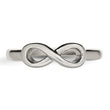 Stainless Steel Polished Infinity Symbol Ring - Birthstone Company