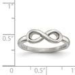 Stainless Steel Polished Infinity Symbol Ring - Birthstone Company
