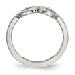 Stainless Steel Polished Infinity Symbol CZ Ring - Birthstone Company