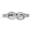 Stainless Steel Polished Infinity Symbol CZ Ring - Birthstone Company