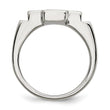 Stainless Steel Enameled Polished Cross Ring - Birthstone Company