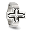 Stainless Steel Enameled Polished Cross Ring - Birthstone Company