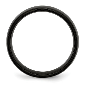 Stainless Steel 6mm Black IP-plated Polished Band - Birthstone Company
