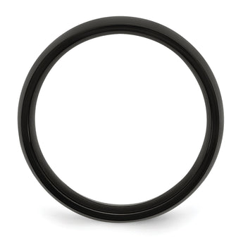 Stainless Steel 7mm Black IP-plated Polished Band - Birthstone Company