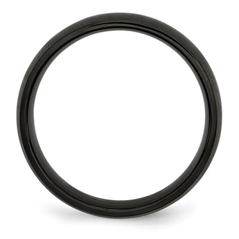 Stainless Steel 7mm Black IP-plated Brushed Band - Birthstone Company
