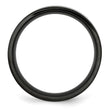 Stainless Steel 6mm Black IP-plated Brushed Flat Band - Birthstone Company