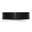 Stainless Steel 6mm Black IP-plated Brushed Flat Band - Birthstone Company